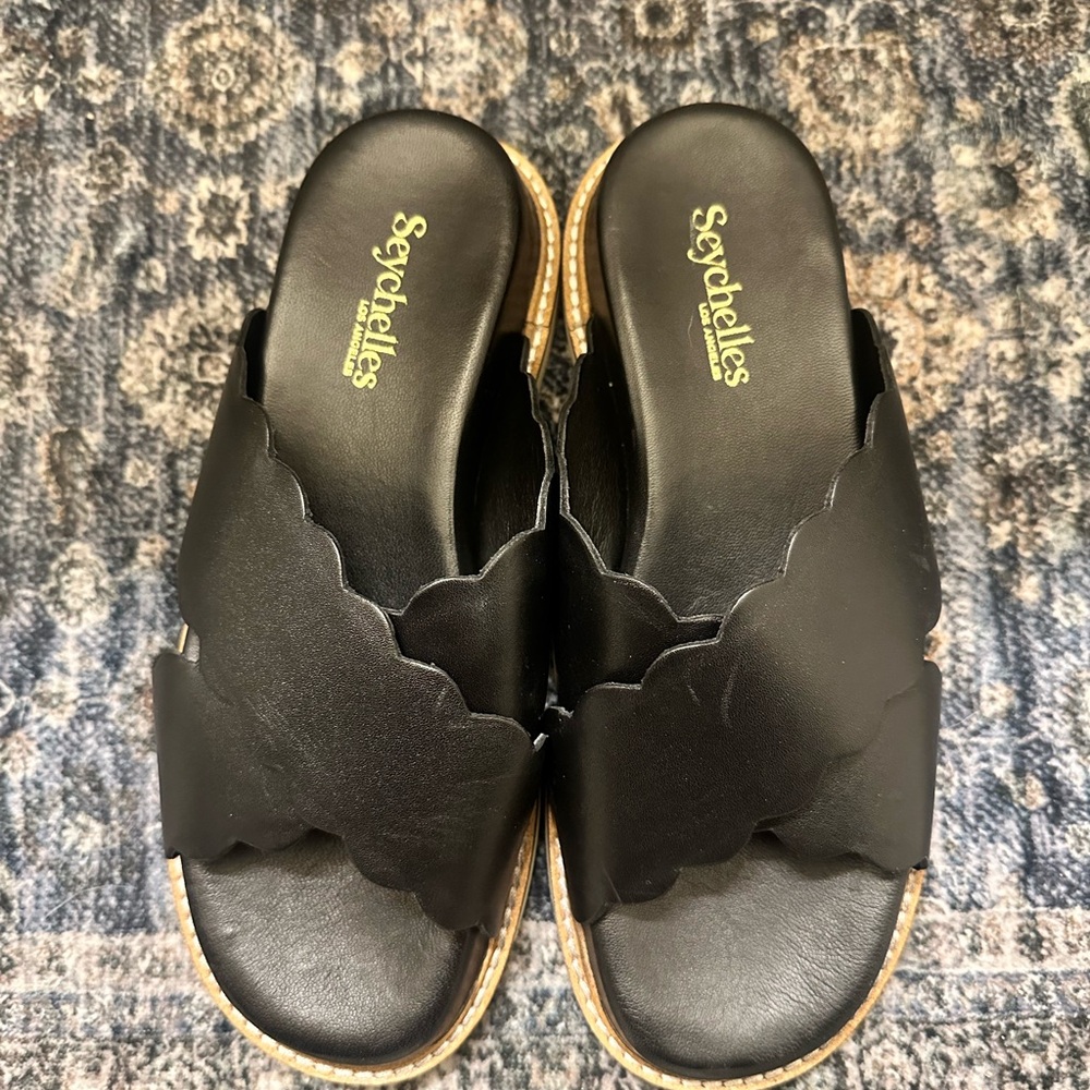 Seychelles Black Sandals with Minimalist Design NWOB
